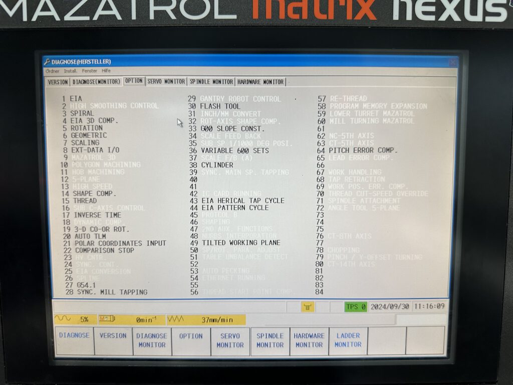 Options and additional equipment for the Mazak Integrex J-200 – CNC machine with a wide range of extensions for customised manufacturing solutions