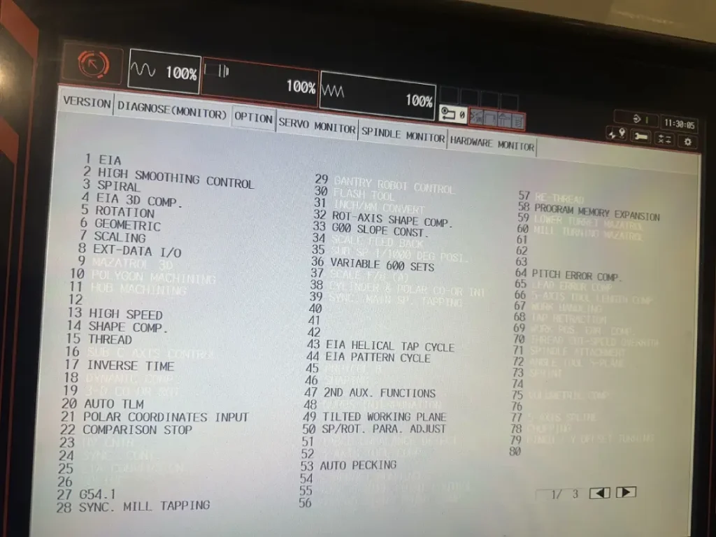 Mazak-HCN-5000-softwareoptions